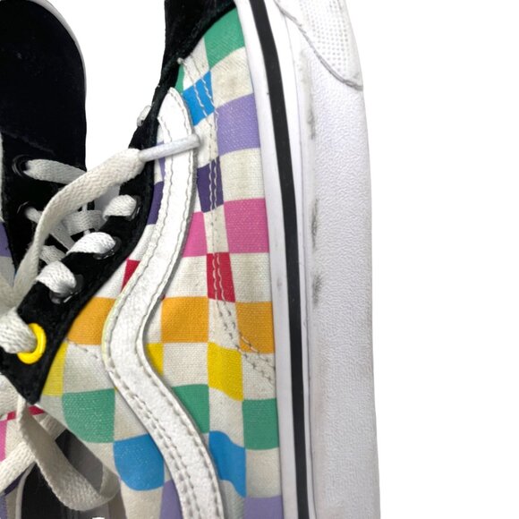 Vans Unisex Sneakers Off The Wall Rainbow Checkerboard Women's 6.5 Men's 5 - Picture 5 of 9